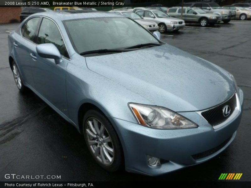 Breakwater Blue Metallic / Sterling Gray 2008 Lexus IS 250 AWD