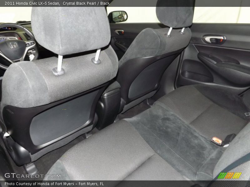 Crystal Black Pearl / Black 2011 Honda Civic LX-S Sedan