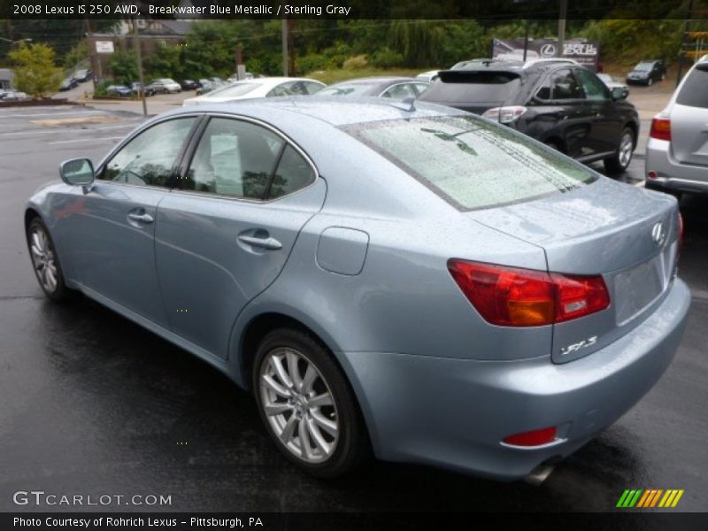 Breakwater Blue Metallic / Sterling Gray 2008 Lexus IS 250 AWD