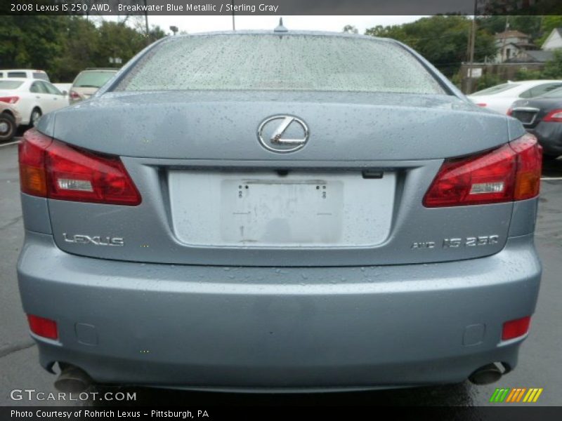 Breakwater Blue Metallic / Sterling Gray 2008 Lexus IS 250 AWD