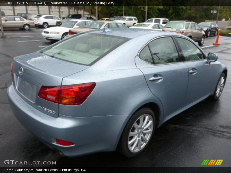 Breakwater Blue Metallic / Sterling Gray 2008 Lexus IS 250 AWD