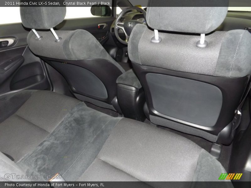 Crystal Black Pearl / Black 2011 Honda Civic LX-S Sedan