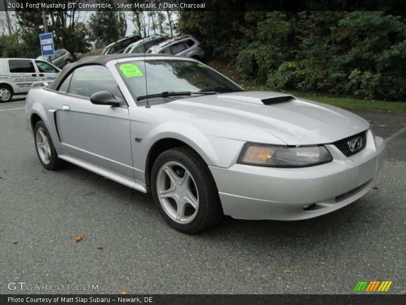 Silver Metallic / Dark Charcoal 2001 Ford Mustang GT Convertible