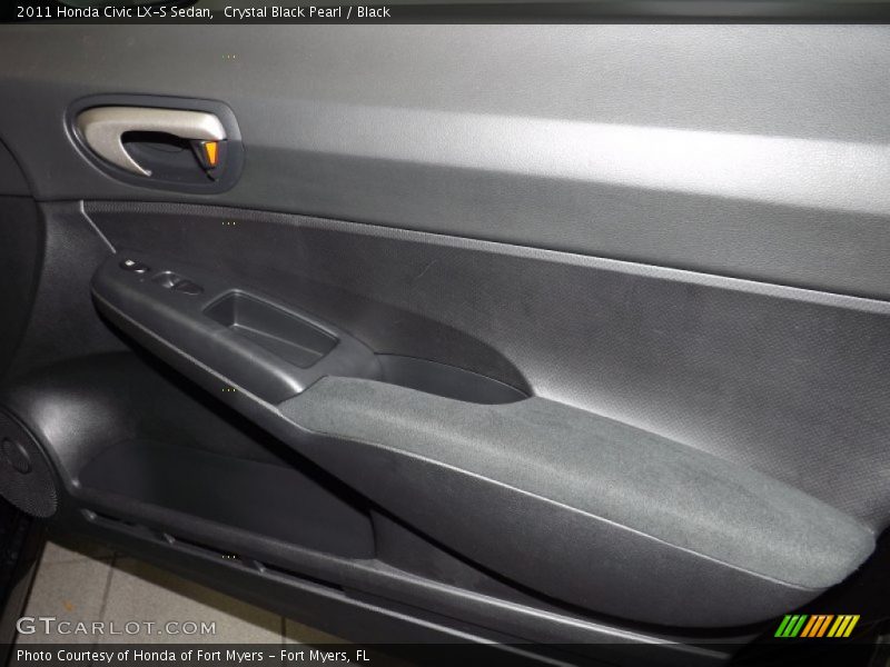 Crystal Black Pearl / Black 2011 Honda Civic LX-S Sedan