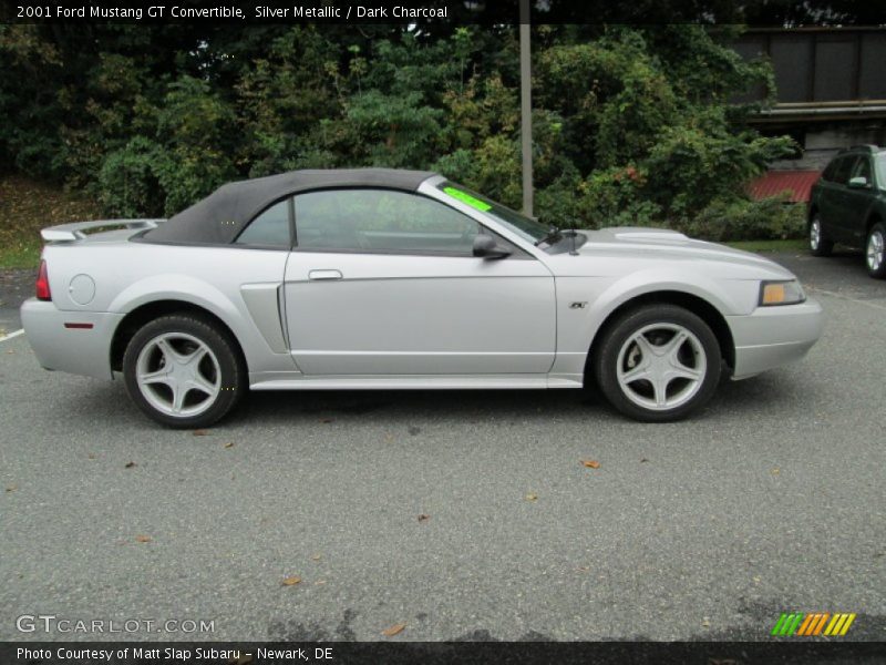 Silver Metallic / Dark Charcoal 2001 Ford Mustang GT Convertible