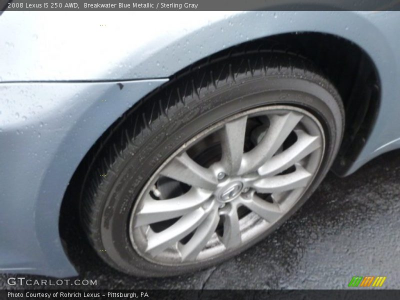 Breakwater Blue Metallic / Sterling Gray 2008 Lexus IS 250 AWD