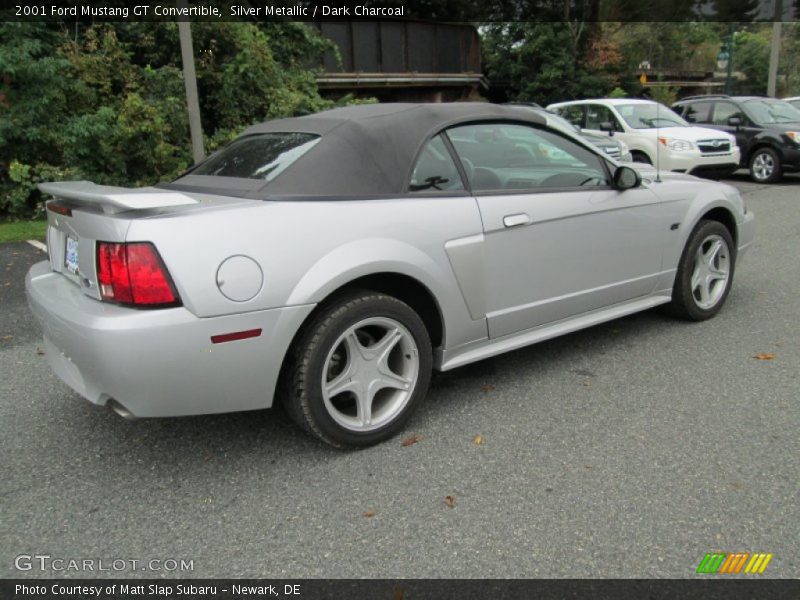 Silver Metallic / Dark Charcoal 2001 Ford Mustang GT Convertible