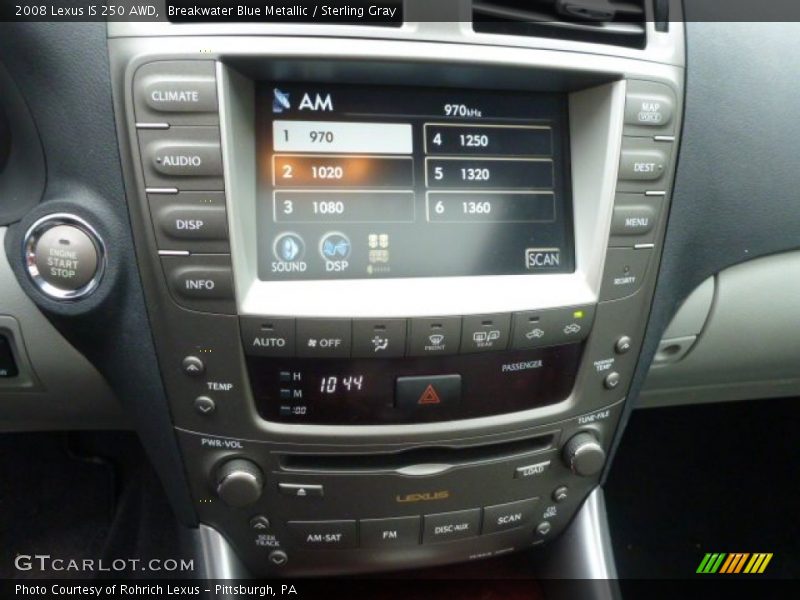 Breakwater Blue Metallic / Sterling Gray 2008 Lexus IS 250 AWD