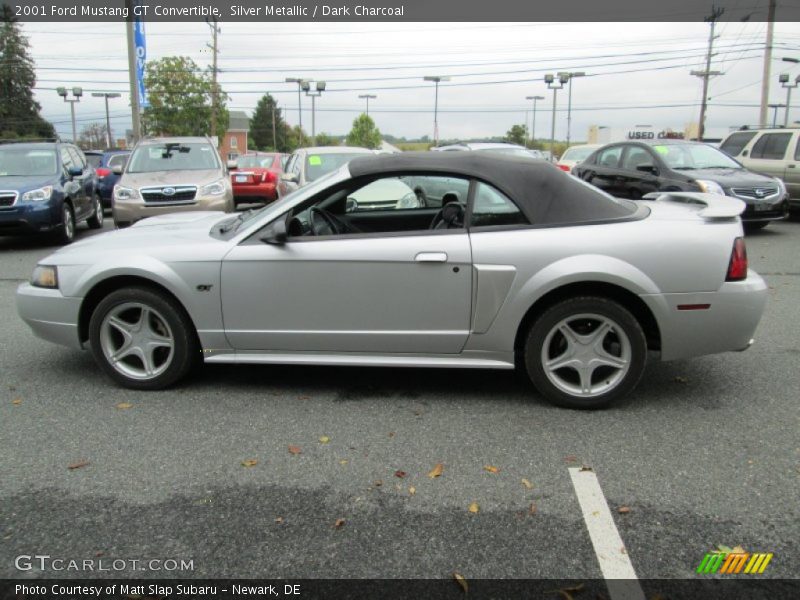 Silver Metallic / Dark Charcoal 2001 Ford Mustang GT Convertible