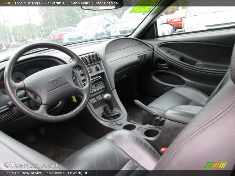 Silver Metallic / Dark Charcoal 2001 Ford Mustang GT Convertible