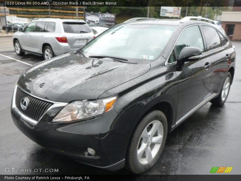 Obsidian Black / Black/Brown Walnut 2010 Lexus RX 350 AWD