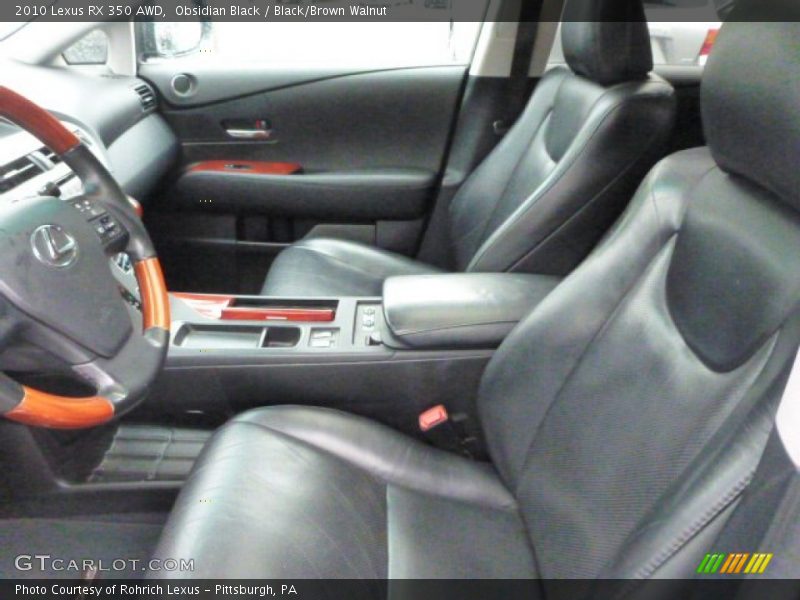 Obsidian Black / Black/Brown Walnut 2010 Lexus RX 350 AWD