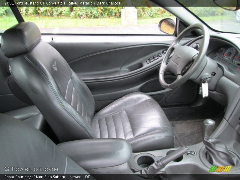Silver Metallic / Dark Charcoal 2001 Ford Mustang GT Convertible