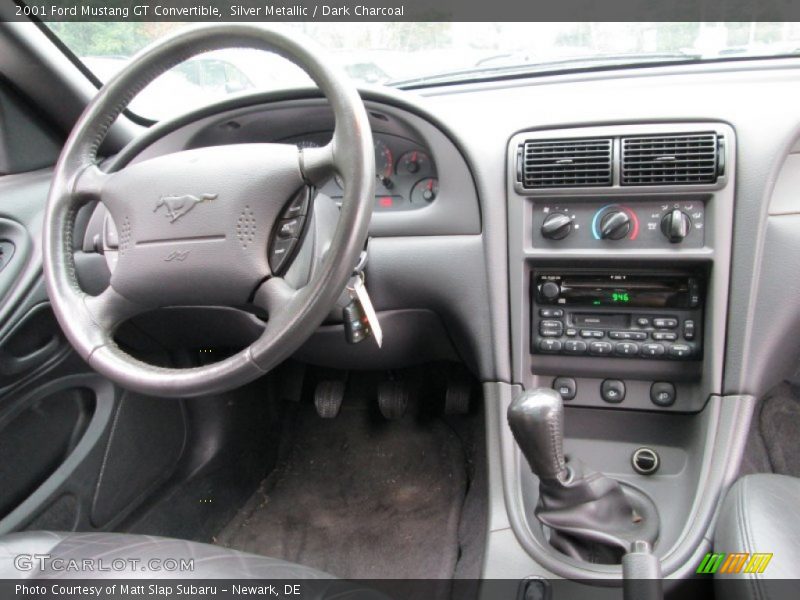 Silver Metallic / Dark Charcoal 2001 Ford Mustang GT Convertible