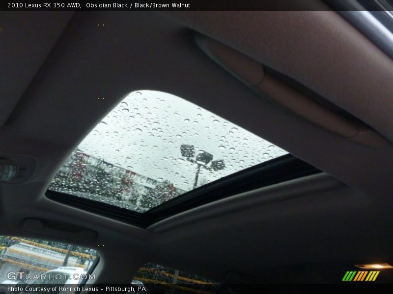 Obsidian Black / Black/Brown Walnut 2010 Lexus RX 350 AWD