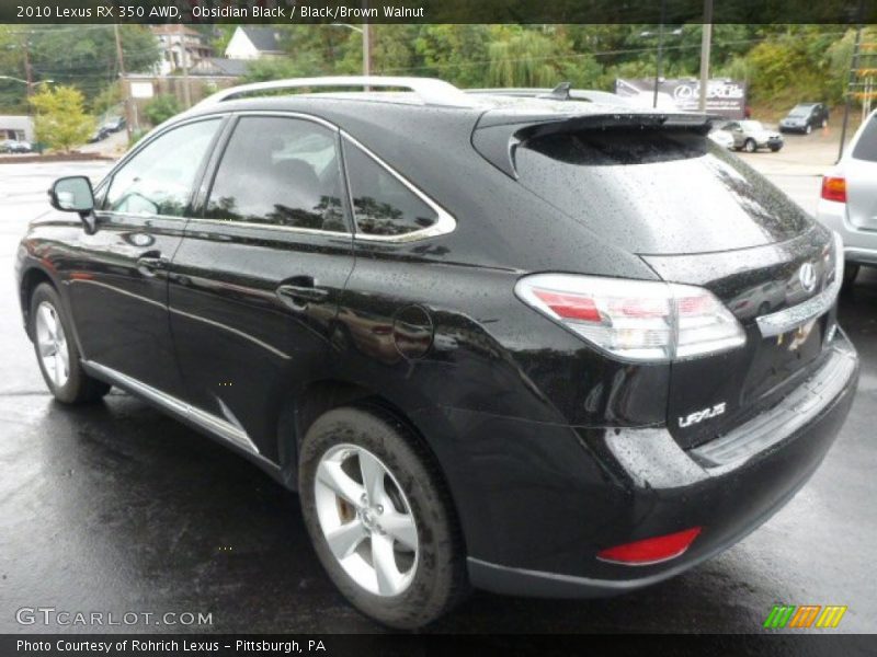 Obsidian Black / Black/Brown Walnut 2010 Lexus RX 350 AWD
