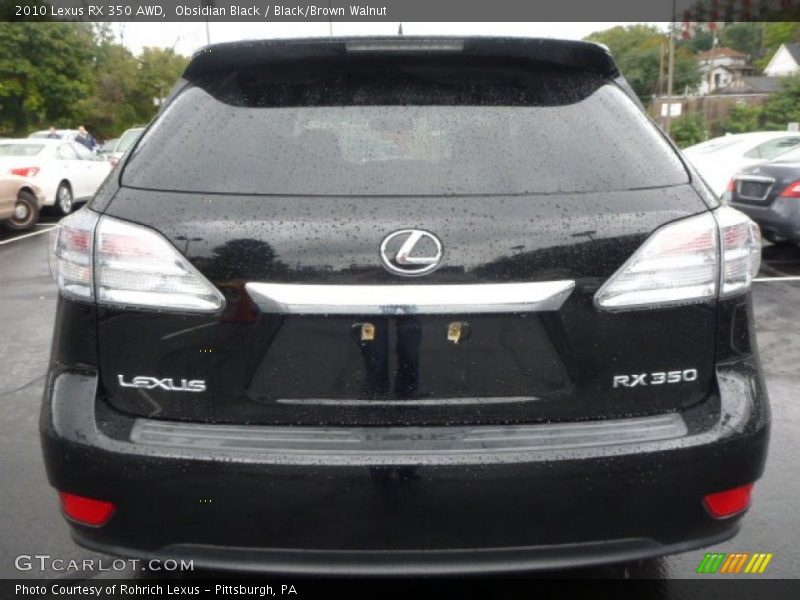 Obsidian Black / Black/Brown Walnut 2010 Lexus RX 350 AWD