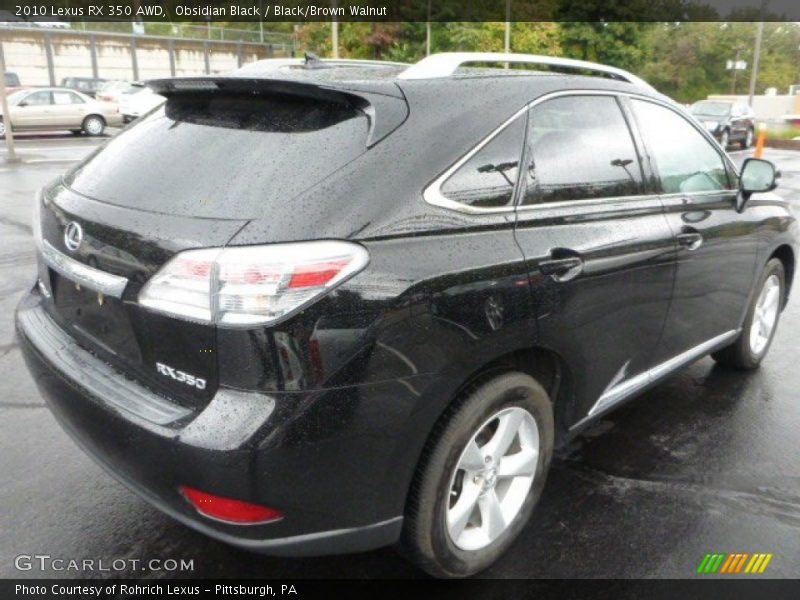 Obsidian Black / Black/Brown Walnut 2010 Lexus RX 350 AWD