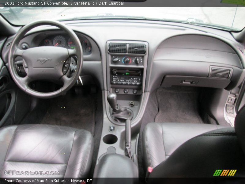 Silver Metallic / Dark Charcoal 2001 Ford Mustang GT Convertible