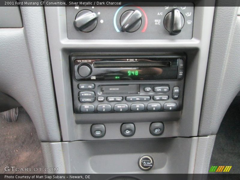 Silver Metallic / Dark Charcoal 2001 Ford Mustang GT Convertible
