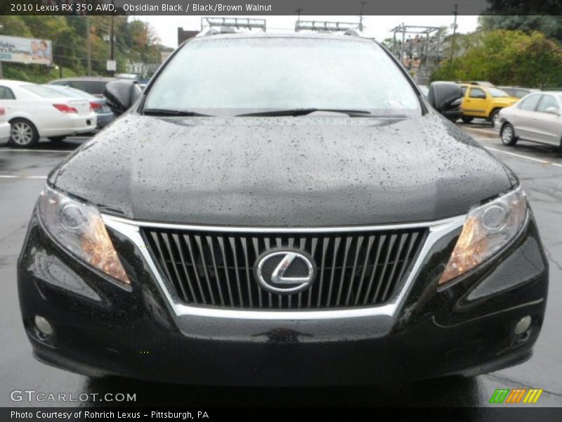 Obsidian Black / Black/Brown Walnut 2010 Lexus RX 350 AWD