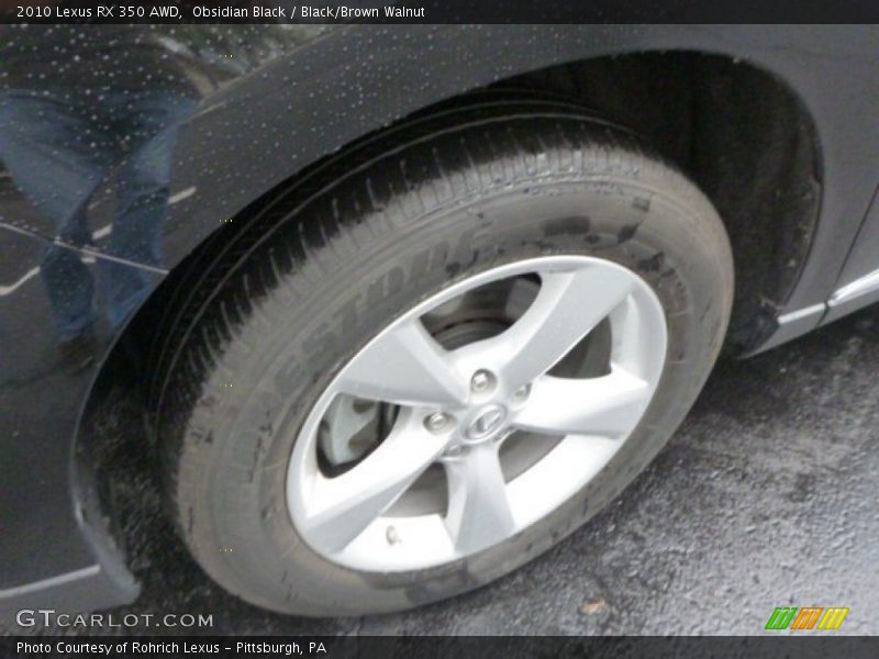 Obsidian Black / Black/Brown Walnut 2010 Lexus RX 350 AWD