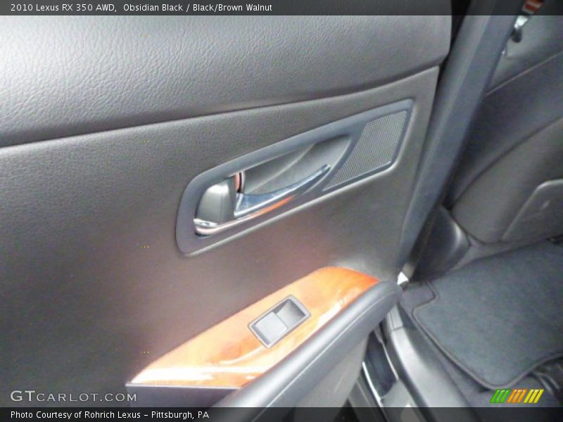 Obsidian Black / Black/Brown Walnut 2010 Lexus RX 350 AWD