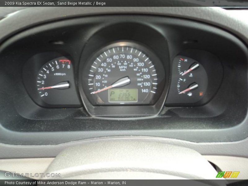 Sand Beige Metallic / Beige 2009 Kia Spectra EX Sedan