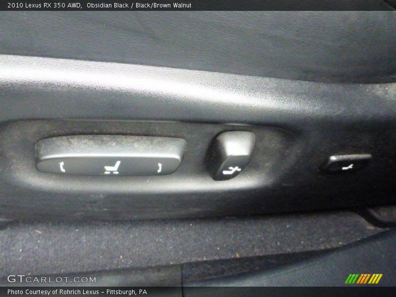 Obsidian Black / Black/Brown Walnut 2010 Lexus RX 350 AWD