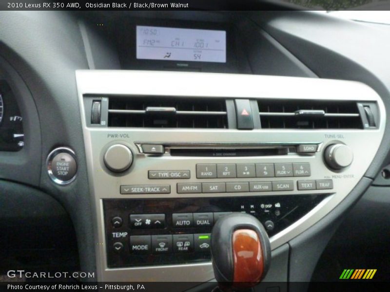 Obsidian Black / Black/Brown Walnut 2010 Lexus RX 350 AWD