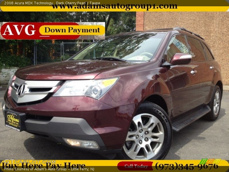 Dark Cherry Pearl / Taupe 2008 Acura MDX Technology