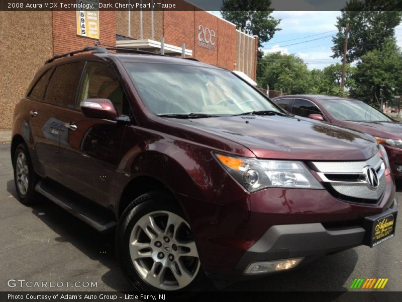 Dark Cherry Pearl / Taupe 2008 Acura MDX Technology