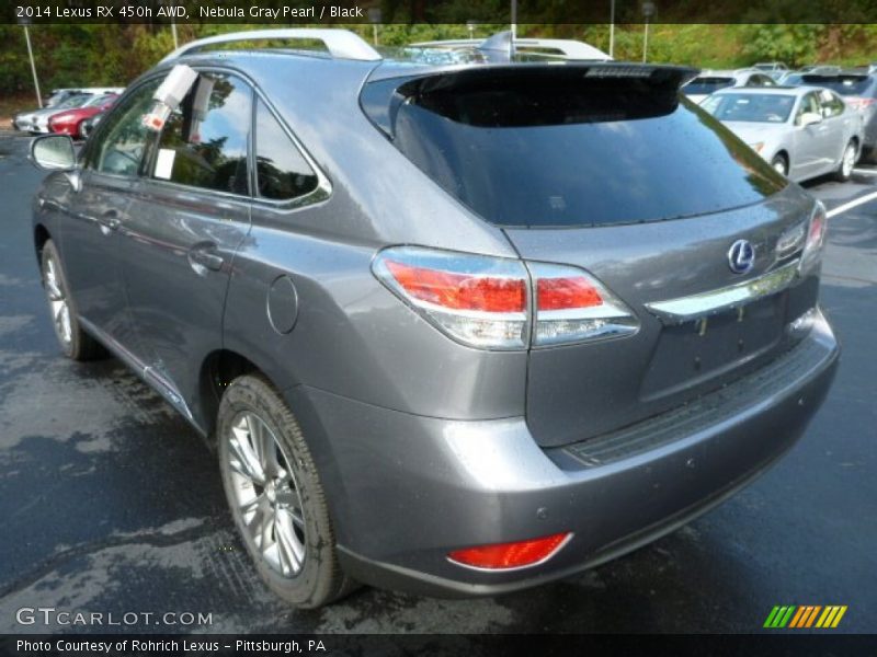 Nebula Gray Pearl / Black 2014 Lexus RX 450h AWD