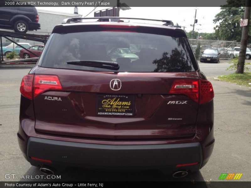 Dark Cherry Pearl / Taupe 2008 Acura MDX Technology
