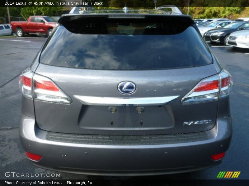Nebula Gray Pearl / Black 2014 Lexus RX 450h AWD