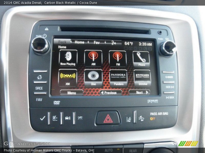 Carbon Black Metallic / Cocoa Dune 2014 GMC Acadia Denali