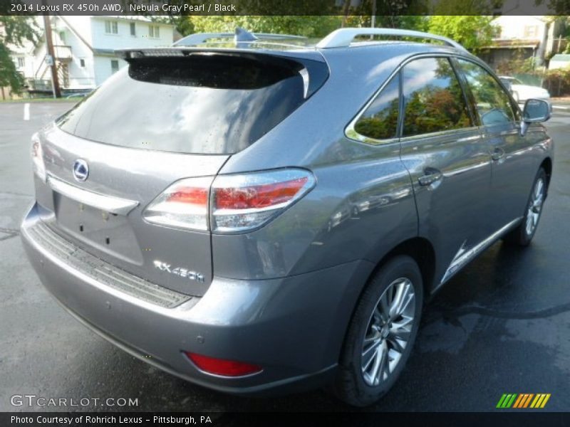 Nebula Gray Pearl / Black 2014 Lexus RX 450h AWD