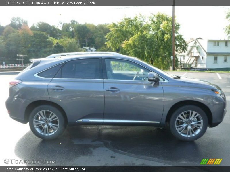 Nebula Gray Pearl / Black 2014 Lexus RX 450h AWD