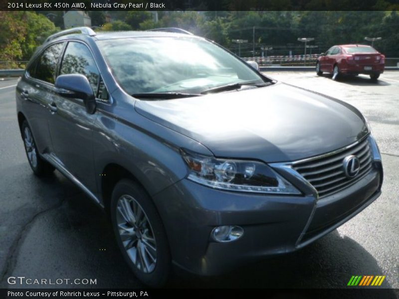Nebula Gray Pearl / Black 2014 Lexus RX 450h AWD