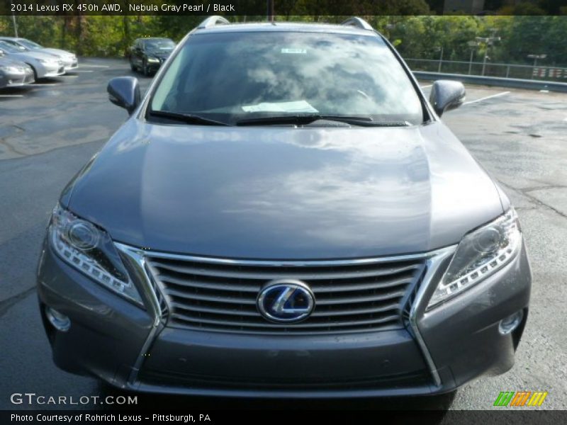 Nebula Gray Pearl / Black 2014 Lexus RX 450h AWD