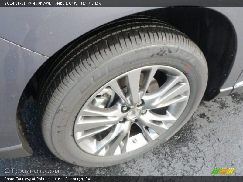 Nebula Gray Pearl / Black 2014 Lexus RX 450h AWD