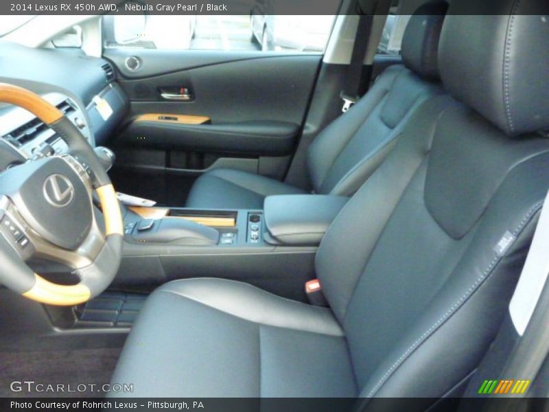 Nebula Gray Pearl / Black 2014 Lexus RX 450h AWD