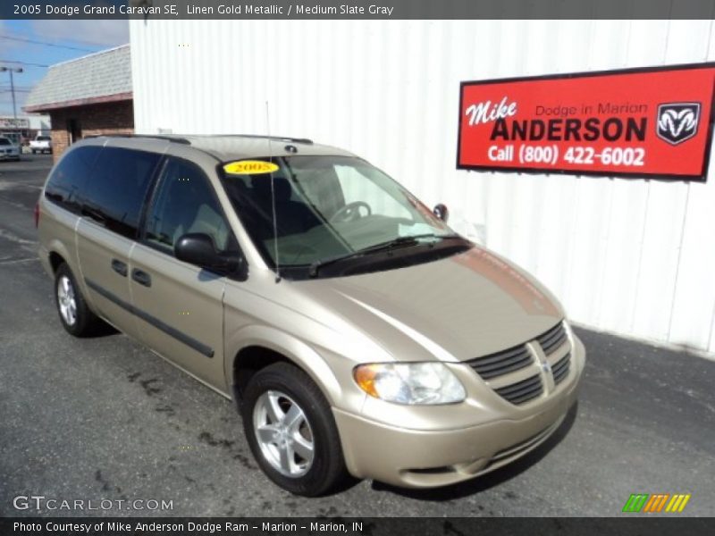 Linen Gold Metallic / Medium Slate Gray 2005 Dodge Grand Caravan SE