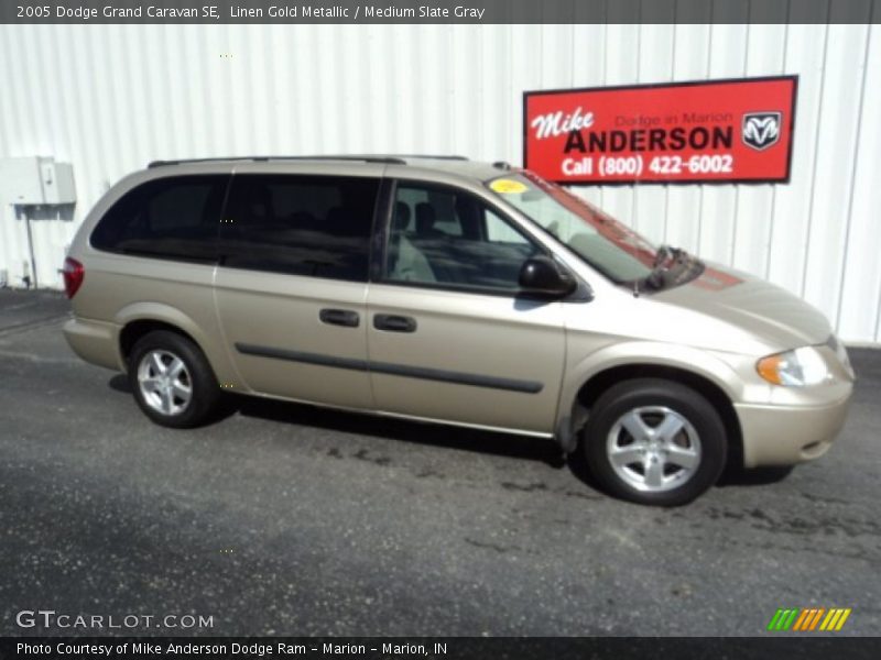 Linen Gold Metallic / Medium Slate Gray 2005 Dodge Grand Caravan SE