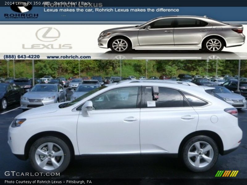 Starfire Pearl / Black 2014 Lexus RX 350 AWD