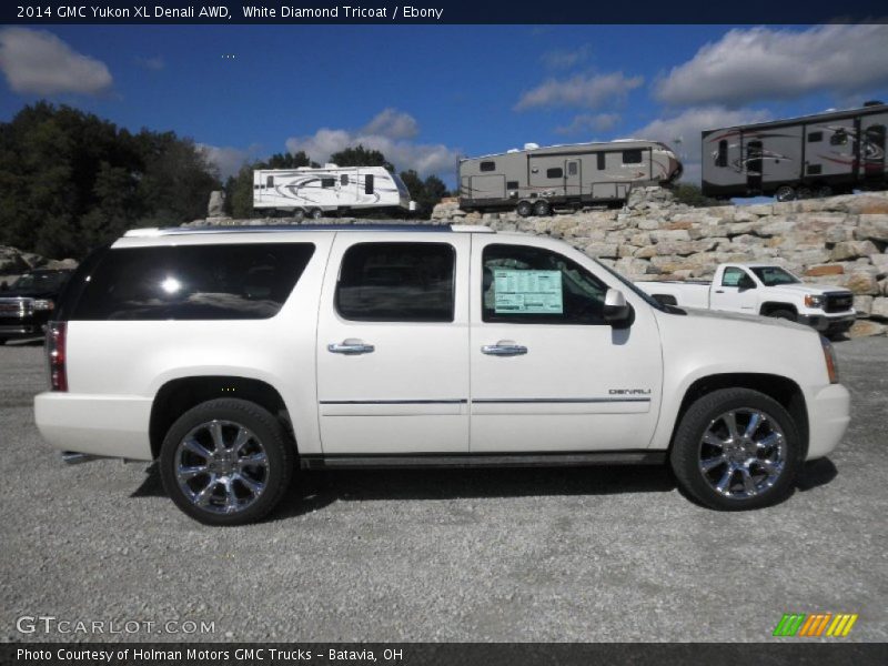 White Diamond Tricoat / Ebony 2014 GMC Yukon XL Denali AWD