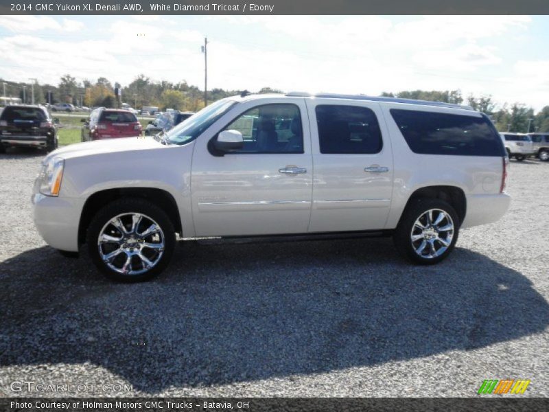 White Diamond Tricoat / Ebony 2014 GMC Yukon XL Denali AWD