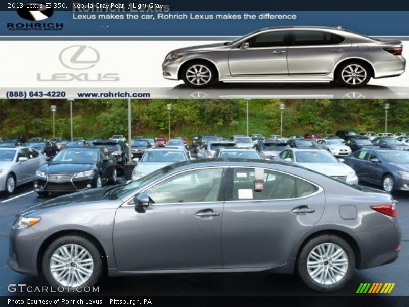 Nebula Gray Pearl / Light Gray 2013 Lexus ES 350