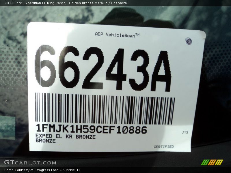 Golden Bronze Metallic / Chaparral 2012 Ford Expedition EL King Ranch