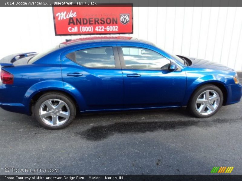 Blue Streak Pearl / Black 2014 Dodge Avenger SXT
